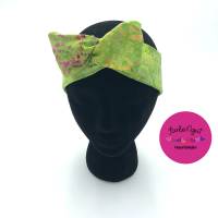 Haarband mit Draht - Batik-Grün Design Bild 2