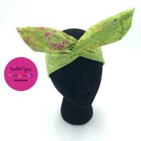 Haarband mit Draht - Batik-Grün Design Bild 3
