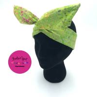 Haarband mit Draht - Batik-Grün Design Bild 4