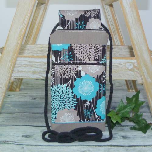 Handytasche zum Umhängen oder Gürteltasche Blumen-Motiv
