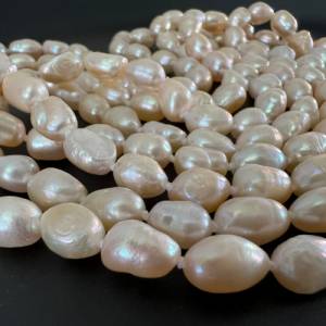 Endlose Perlenkette geknotet, ca 150 cm lang, Süßwasserperlen, super lange Kette - S8 Bild 5