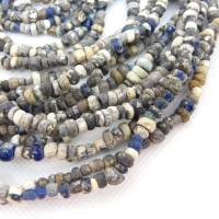 Strang mit kleinen antiken Djenne Perlen aus Mali - Verkrustungen - Nila Glasperlen - Digbeads Bild 8
