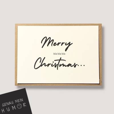 lustige Karte zu Weihnachten, lustige Weihnachtskarte Merry Christmas