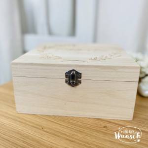 Erinnerungskiste zur Hochzeit | Personalisierte Erinnerungsbox | Holzkiste mit Gravur | Geschenk zur Hochzeit | Erinneru Bild 8