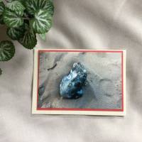 Grußkarte, Fotokarte, Kunstkarte, „Stein im Sand“, Klappkarte mit Umschlag, 10,5 x 14,8 cm Bild 1
