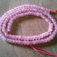 Malaysia Jade Perlen Rondelle 4 x 2-3 mm Rosa ein Strang Bild 2