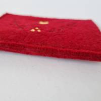 Gutscheinhülle aus Filz für Geschenkkarten im Scheckkartenformat - rot KRANZ & HERZ - von he-ART by helen hesse Bild 5