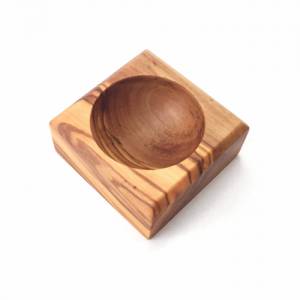 Eierhalter, Holz Eierbecher, handgefertigt aus Olivenholz Bild 3