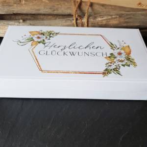 personalisiertes Geldgeschenk zur Hochzeit mit Namen Aufklappkarte | Explosionsbox Geldgeschenk | Geldgeschenk Hochzeit Bild 5