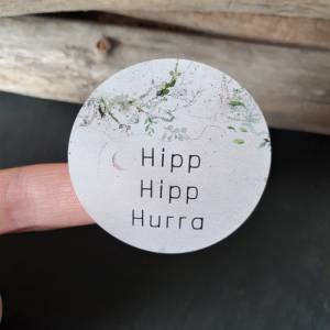 Aufkleber Hipp Hipp Hurra | Sticker | Packing Aufkleber | Aufkleber Danke | Aufkleber Boho Bild 1