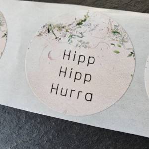 Aufkleber Hipp Hipp Hurra | Sticker | Packing Aufkleber | Aufkleber Danke | Aufkleber Boho Bild 2