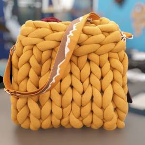 Chunky-Bag - Ocker - inkl. Filzorganizer-Inlet - Handmade- Sofort verfügbar Bild 2