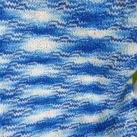 Strickschal / Schal aus himmlisch weicher Wolle in blau/weiß,  handgestrickt und ein Unikat Bild 5