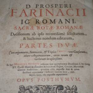 Päpstliche Rota Latein in Leder geb. a.d.Vatikan von 1649 restauriert Bild 2