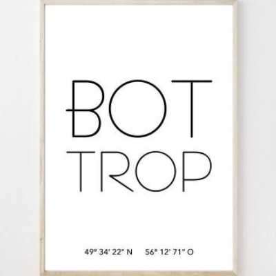 Poster BOTTROP mit Koordinaten | Heimatstadt | Stadtposter | Personalisiert | Stadt Geschenk | Kunstdruck | Umzug Einzug