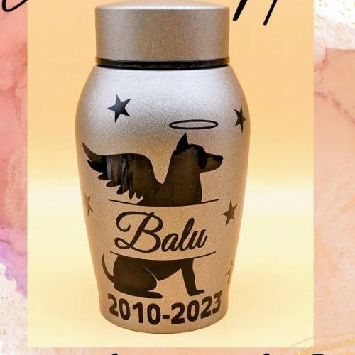 Urne für Hunde bis 7kg Grabschmuck