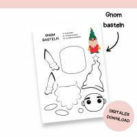 Bastelvorlage Weihnachten Druckvorlage - Bastelideen zum Selberdrucken - Bastelbuch für Kinder - Digitaler Download Bild 9