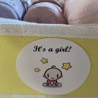 Windeltorte Mädchen, Sockenbabys, auch mit Name, Geschenk  zur Geburt Bild 8