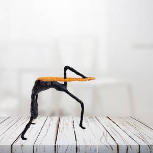Figur Tänzerin Hula Hoop Reifen Tanz Unikat Geschenk Skulptur Bild 2