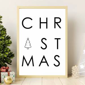 Poster CHRISTMAS | Weihnachtslied | Weihnachtsgeschenk | Merry Christmas | Frohe Weihnachten | Geschenk Familie | xmas | Bild 1