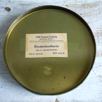 Kindertamburin aus Blech mit Bären Famos Leipzig DDR Bild 4