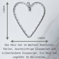 Glück im Herz - Fensterschmuck mit Heilstein - Aventurin Bild 6