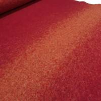 Stoff Ital. Musterwalk Kochwolle Walkloden Farbverlauf rot orange rost Kleiderstoff Mantelstoff Bild 2