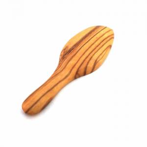 Salzschaufel, Salzlöffel 8,5 cm Gewürzschaufel Holzschaufel Holzschippe handgefertigt aus Olivenholz Bild 3