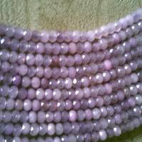 Malaysia Jade Perlen Rondelle 4 x 2-3 mm Lila, Helllila ein Strang Bild 1