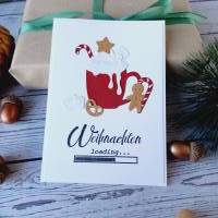hübsche Weihnachtskarte als Weihnachtsgeschenk, handgemacht, heißer Kakao, cosy Bild 2