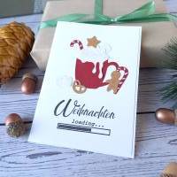 hübsche Weihnachtskarte als Weihnachtsgeschenk, handgemacht, heißer Kakao, cosy Bild 5