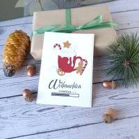 hübsche Weihnachtskarte als Weihnachtsgeschenk, handgemacht, heißer Kakao, cosy Bild 6