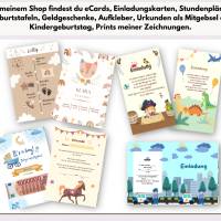 Drachen und Ritter Kindergeburtstags-Urkunde - Digitale PDF-Datei - Gastgeschenke Kindergeburtstag Bild 9