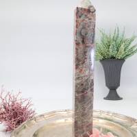 GROSSER ROSA ACHAT EDELSTEINTURM, Obelisk, Spitze 250 mm Bild 3
