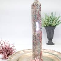 GROSSER ROSA ACHAT EDELSTEINTURM, Obelisk, Spitze 250 mm Bild 5