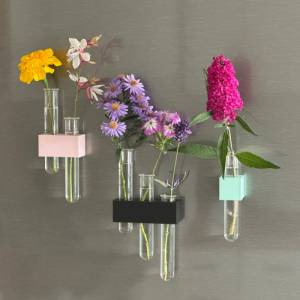 Kühlschrank Magnet “Reagenzglas Blumenvase” Bild 1