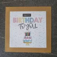 Geburtstagskarte "Happy Birthday Torte" Bild 1