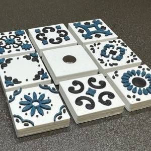 Kühlschrank Magnete portugiesische Fliesen 9er-Set “Design 3” Bild 3