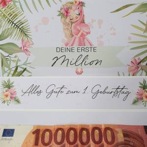 Geldgeschenk Geburtstag Erste Million | Geschenkidee Kindergeburtstag | Geschenk mit Namen | individualisiertes Geschenk Bild 4