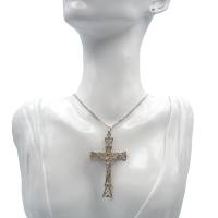 Edles venetianisches 925 Silberkreuz Anhänger Jesus mit Kette Bild 4