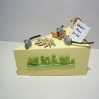 Geldgeschenk-Geburtstag-Weihnachten "ein paar Mäuse für dich" auf einem Tortenstück dekoriert-Schachtel-Unisex Bild 3