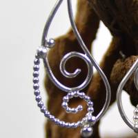 Filigran-Ohrringe aus 925 Sterling Silber in Tropfenform - handgemacht Bild 3