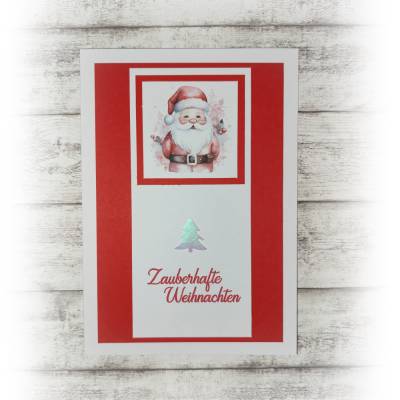 süße Weihnachts-Karte, Grußkarte zu Weihnachten, Weihnachtszeit, Handmade