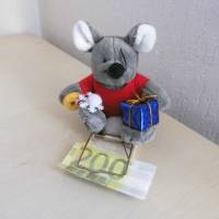 Achtung Mäuse Geldgeschenk für Weihnachten oder Nikolaus - Mausefalle - Unikat  - Winter Bild 10