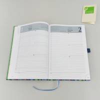 Kalender 2024, Tagesübersicht, blau bunt, gestreift, DIN A5, Buchkalender Bild 9
