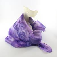 Seidentuch 55x55 cm **Lilac** handgefärbtes Unikat von ZWEIFARBIG Bild 1