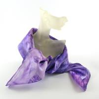 Seidentuch 55x55 cm **Lilac** handgefärbtes Unikat von ZWEIFARBIG Bild 2
