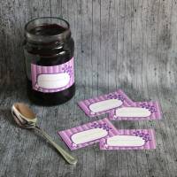 Einmachetiketten **Lilac** von ZWEIFARBIG 12 Stück gummiertes Papier Etiketten Aufkleber Sticker Marmeladenetiketten Bild 2