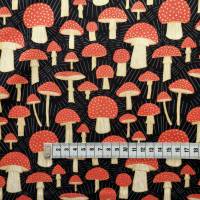Patchworkstoff Meadowmere Metallic Mushrooms Black Moda Gingiber Baumwolle zum Nähen Quilten Bild 2