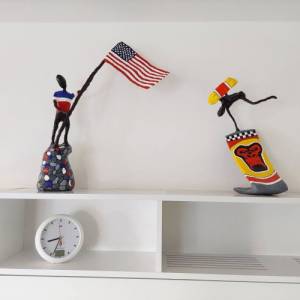 Skulptur Pop Art amerikanische Flagge USA Patriot Fan Statue Bild 2